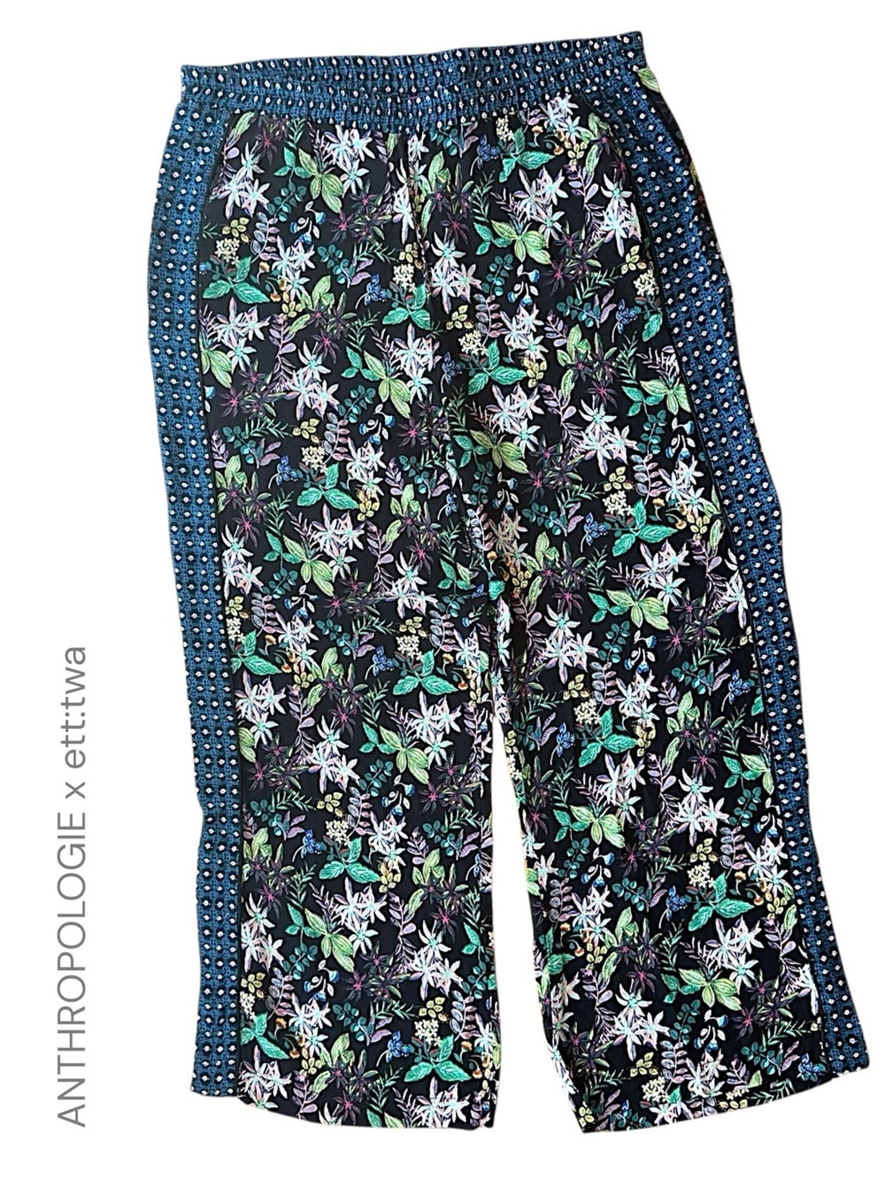 ANTHROPOLOGIE ETT:TWA ROUSSEAU WIDE LEG CROPPED PANTS LIKE NEW POCKETS | SMALL